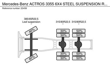 Mercedes Benz ACTROS 3355 6X4 STEEL SUSPENSION RETARDER